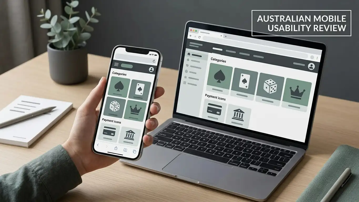 Conceptual mobile browser casino review in an Australian context